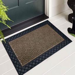 LUXEHOME INTERNATIONAL Gold-Toned & Black Arrow Rubber Coir Anti Slip Doormat-31