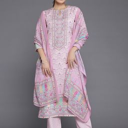 Libas Ethnic Motifs Printed Regular Kurta with Trousers & Dupatta-12
