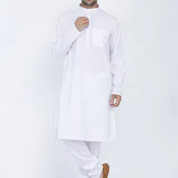 ROYAL KURTA Mandarin Collar Pure Cotton Kurta With Pyjamas-picture-33