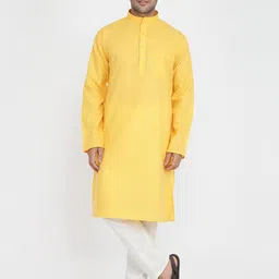 ROYAL KURTA Mandarin Collar Regular Pure Cotton Kurta With Pyjama-image-52