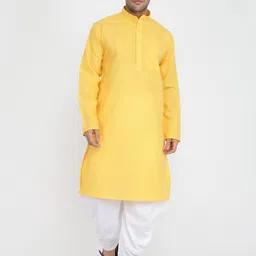 ROYAL KURTA Mandarin Collar Pure Cotton Straight Kurta With Salwar-image-1
