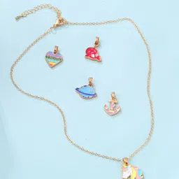 EL REGALO Girls Set Of 5 Pendants With Chain-image-53