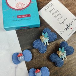 EL REGALO Girls Set of 4 Hair Accessory Rakhi Gift Set-image-39