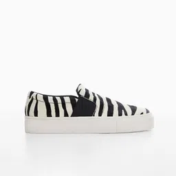 MANGO Women Animal Printed Slip-On Sneakers-image-2