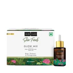 Kapiva Skin Rituals Kumkumadi Glow Serum 30ml & Skin Foods Glow Mix Powder - 30 Sachets-26