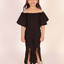 Ameeha Girls off-shoulder Top with Palazzos-image-80