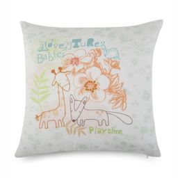 WAXWINGO White Printed Cotton Cushion-image-98