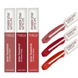 FORFOR Power Stay Set Of 3 Liquid Matte Lipstick-5ml Each-Sandy Nude-Peppy Red-Candy Red-9