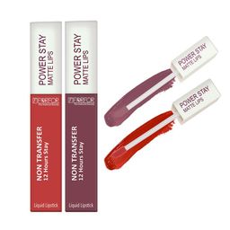 FORFOR Power Stay Set Of 2 Liquid Matte Lipstick -5ml Each-Candy Red 01-Mauve Matte 23-43