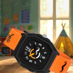 Kool Kidz Unisex Printed Dial & Straps Analogue Watches Koolkidz Watch KK 409 ORANGE-29