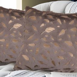 TANLOOMS Brown & Beige 2Pcs Square Cushion Covers-image-26