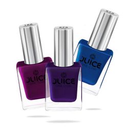 JUICE Pack of 3 Pearly Magenta - 188 Sapphire Blue - 272 Eminence - 273 Nail Polish-15