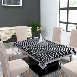 TANLOOMS Black Waterproof 8-Seater Table Cover-image-1