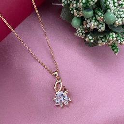 Digital Dress Room Gold-Plated Peacock-Shaped American Diamond-Stone-Studded Pendants-image-60
