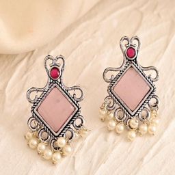 DASTOOR Gold-Plated Artificial Stones Contemporary Studs-80