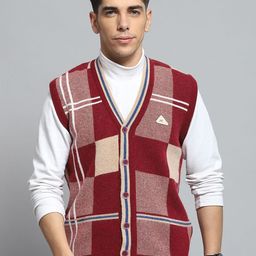 Monte Carlo Men Checked Woollen Cardigan-picture-7