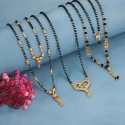 Anouk Gold-Plated Artificial Stones and Beads Mangalsutra-92