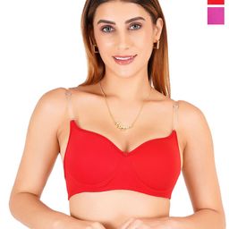 Liigne Women Pack Of 2 Full Coverage Lightly Padded T-shirt Bra-image-30