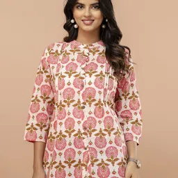 FERANOID Mandarin Collar Printed Ethnic Tunic-picture-18