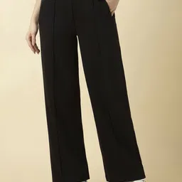 Van Heusen Athleisure Women Functional Pocket Wide Leg Pleated Pant-image-43