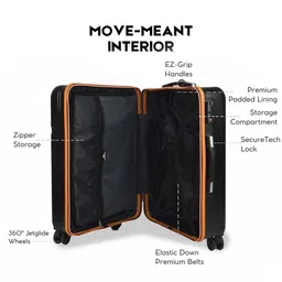 MOVE-MEANT Set Of 3 Textured Hard-Sided Trolley Bag image 4