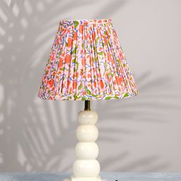 Inara White & Pink Floral Printed Frusturical Shaped Lampshade-25