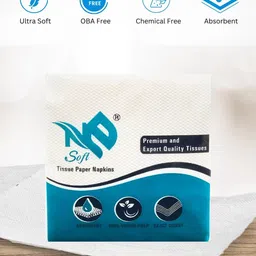 NE SOFT Set Of 3 Ultra Soft Tissue Paper Napkins - 80Pcs Each image 3
