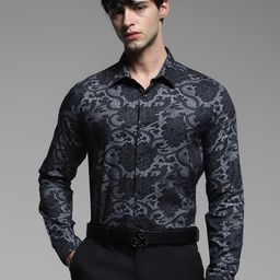 Jack & Jones Men Slim Fit Floral Opaque Printed Casual Shirt-picture-9