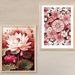 Floral Wall Art With Frame Home Decor Wall Painting For Living Room Office Bedroom-image-96