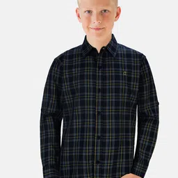 Gini and Jony Boys Standard Tartan Checks Opaque Checked Casual Shirt-image-93