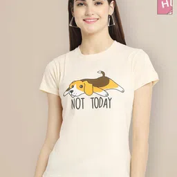 Metronaut Women Typography 2 Printed T-shirt-picture-1