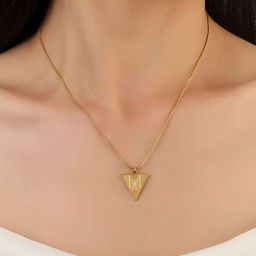 SALTY Triangular-Shaped Stainless Steel Pendant & Chain-image-89