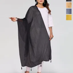 Moda Rapido Selection Of 4 Woven Design Tasselled Ethnic Dupattas-picture-31