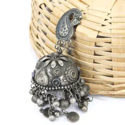 Krelin Heart Shaped Jhumkas Earrings-image-32