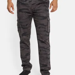 Octave Men Cotton Printed Mid-Rise Track Pants-image-62