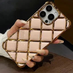 Luxury Kase LK152 Plating Diamond Lattice Grid iPhone 13 Pro Back Case-image-96