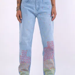 GAUDDLY Unisex Relaxed Fit Low Distress Heavy Fade Jeans-picture-17