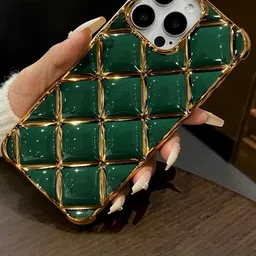 Luxury Kase LK152 Plating Diamond Lattice Grid Case iPhone 14 Pro Back Case-image-97