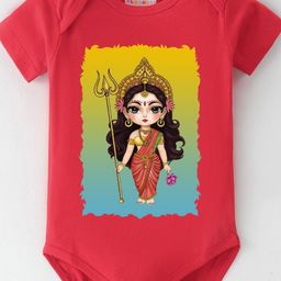 BLUSHES Infants Durga Maa Printed Pure Cotton Bodysuit-picture-17
