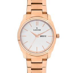 L LOGUES Men Brass Dial & Bracelet Style Straps Analogue Watch G E-455 WMD-02-image-97