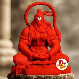 DARIDRA BHANJAN Orange Religious Idol Showpiece-image-99