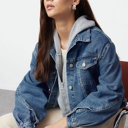 Trendyol Women Washed Crop Denim Jacket-image-48