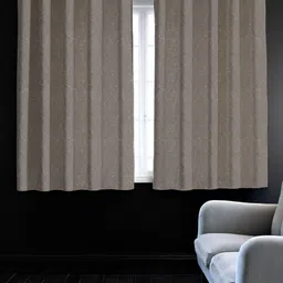 URBAN SPACE Earth Crust Soft Brown & White Self Design 2 Pieces Black Out Window Curtains-image-33
