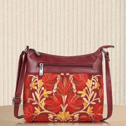 EVEDA Women Floral Printed Structured Sling Bag-image-46