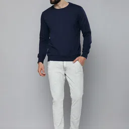 Mast & Harbour Men Solid Cotton Anti Odour Sweatshirt-picture-35