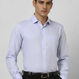 Van Heusen Men Regular Fit Spread Collar Abstract Printed Cotton Formal Shirt-image-86