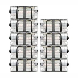 Panchhi Store Grey Set of 6 Reusable Multi-Utility Organisers-2