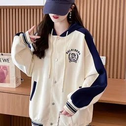 StyleCast x Revolte Women Hooded Colourblocked Cotton Casual Varsity Insulator Jacket-image-51