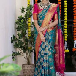 all about you Woven Design Zari Pure Silk Banarasi Saree-image-41