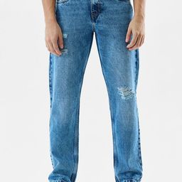 Snitch Men Blue Mid-Rise Relaxed Fit Mildly Distressed Pure Cotton Jeans-picture-27